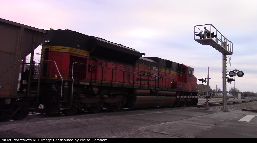 BNSF coal train DPU